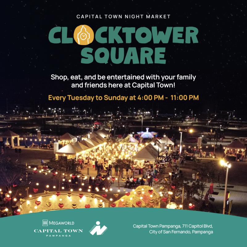 Join us at Capital Town Pampanga’s ClocktowerSquare, and experience the perfect blend of food, music, and entertainment. See you at the newest hangout spot in Pampanga! 