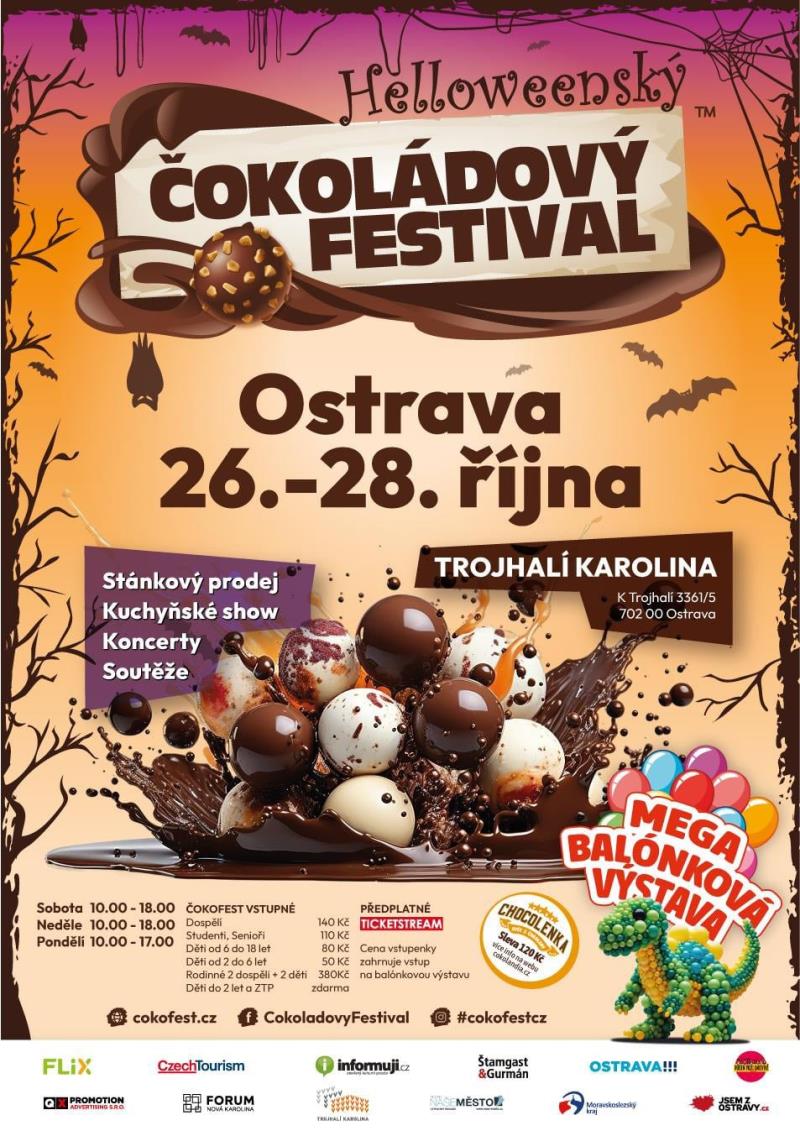  Ostrava ČokoFest 2024!! Čekáme na vás v Trojhalí Karolina od 26. do 28. října 2024 na mimořádné párty o čokoládě.