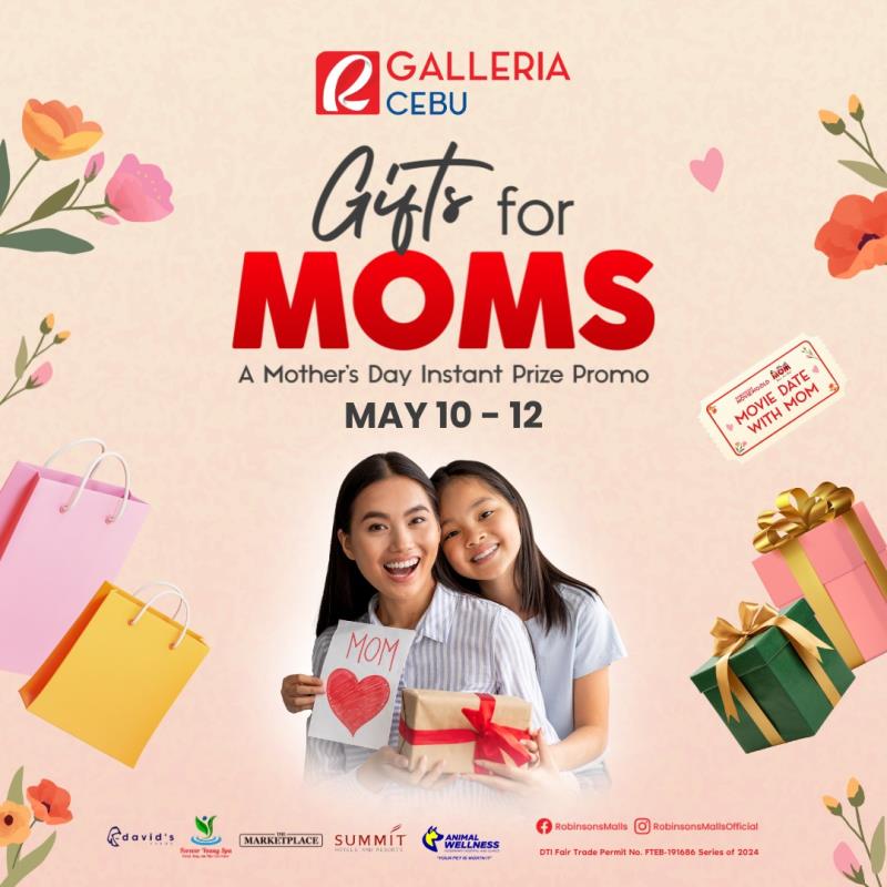 Celebrate Mom with freebies and fun at Robinsons Malls!  This Mother's Day, show Mom just how much you care with a shopping spree and exciting rewards at Robinsons Malls! 