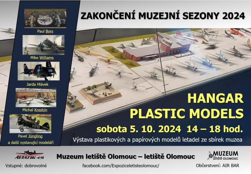 Sobota 5. října 2024 od 14 hod. bude letos posledním otevíracím dnem.  Letošní sezónu zakončíme výstavou modelů našich přátel, kamarádů modelářů, jejichž modely můžete u nás shlédnout: Vystaveny budou i modely depozitáře, které nejsou běžně vystaveny. Z depozitáře vytáhneme i jiné zajímavosti.   Přijďte si posedět, popovídat nebo se jen tak podívat.