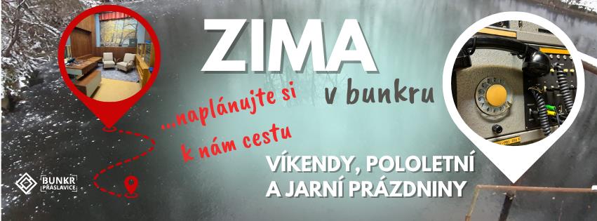 Zimní sezóna v odtajněném bunkru Přáslavice... máme otevřeno