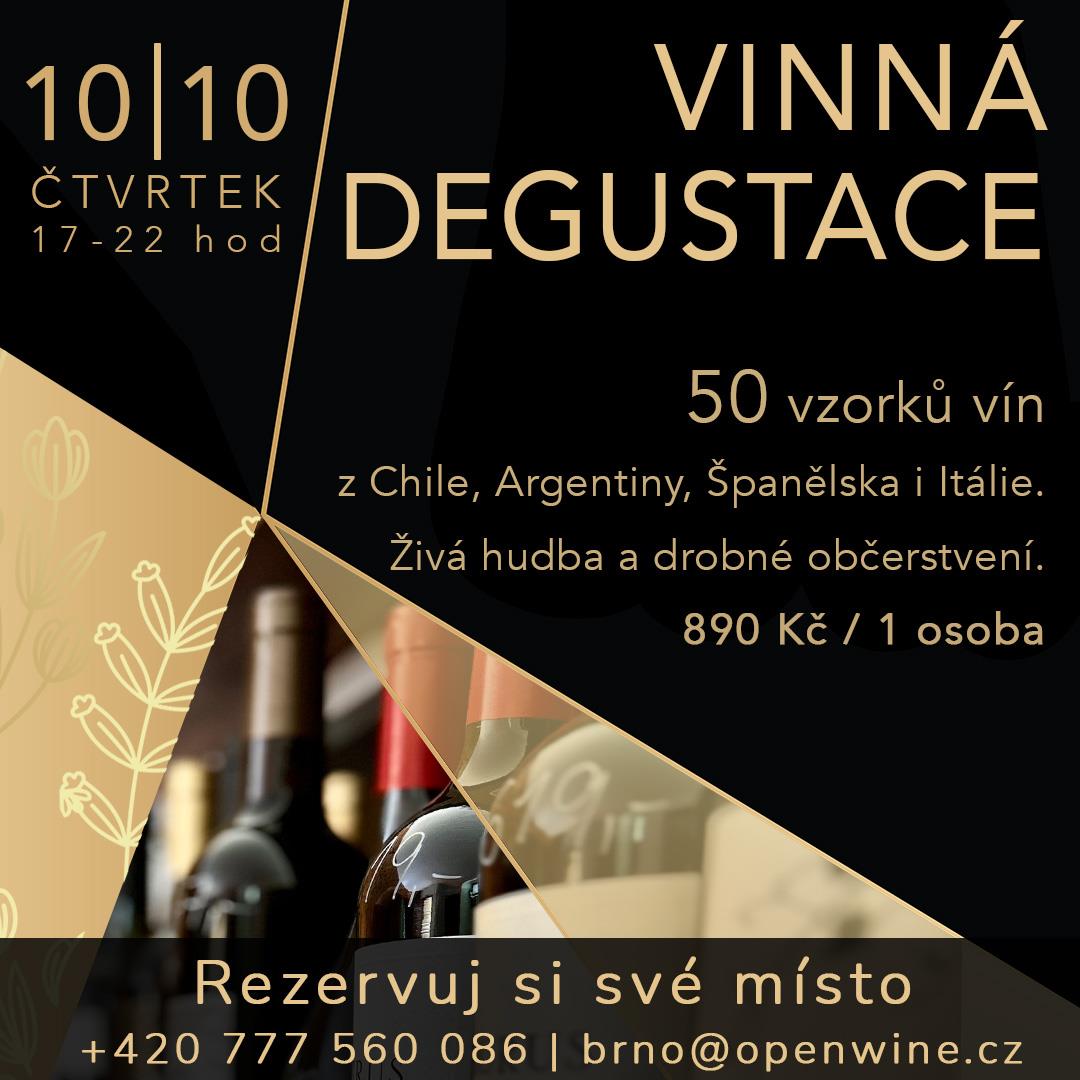 Vinná Gala degustace 50 vzorků vín 